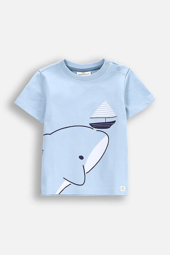 Coccodrillo újszülött póló elasztánnal kék WC5143201HBN