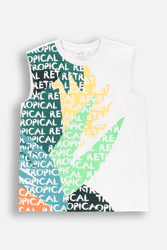 Coccodrillo tricou din bumbac print alb WC5143301TBJ