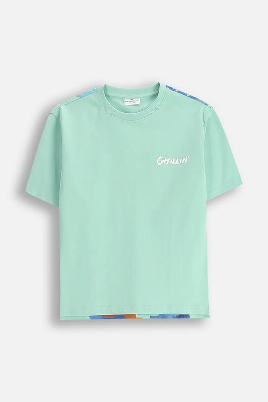 Coccodrillo t-shirt okrągły turkusowy WC5143202IBJ