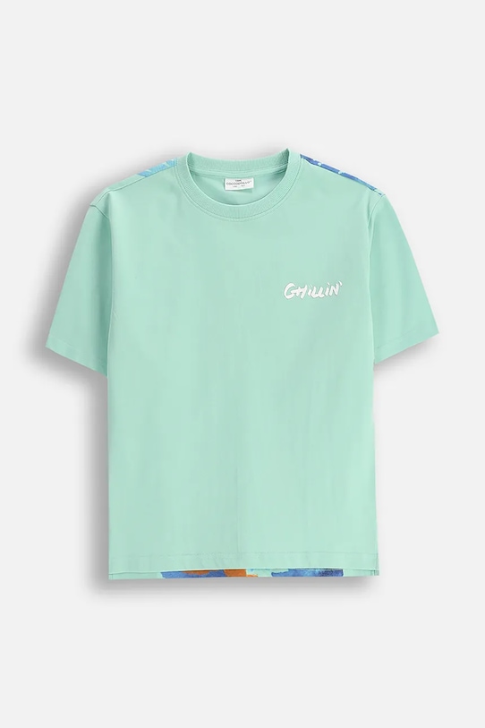 Majica kratkih rukava Coccodrillo pamuk tirkizna WC5143202IBJ