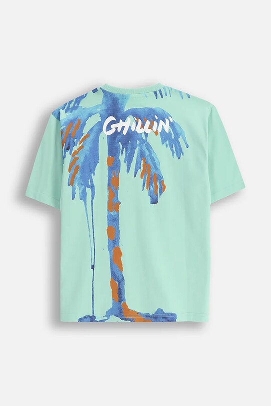 Coccodrillo t-shirt WC5143202IBJ turkusowy SS25