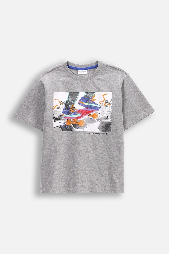 Coccodrillo t-shirt nadruk szary WC5143206IBJ