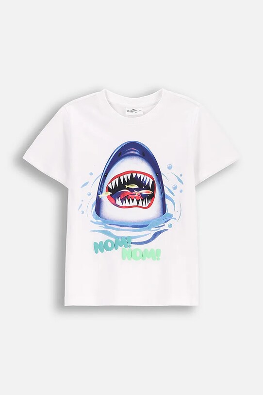 Coccodrillo tricou din bumbac print alb WC5143201IBK