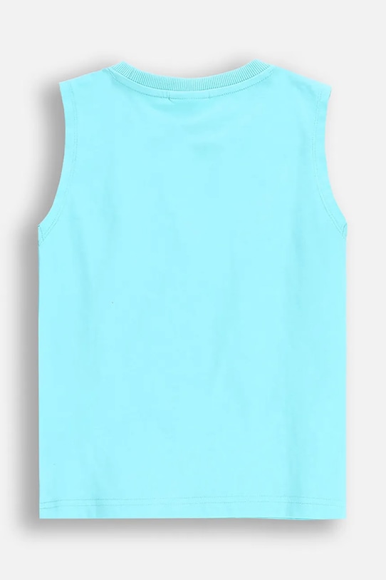 Coccodrillo t-shirt bez rękawów WC5143302IBK turkusowy SS25