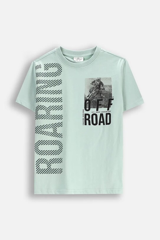 Coccodrillo t-shirt okrągły turkusowy WC5143207WBJ