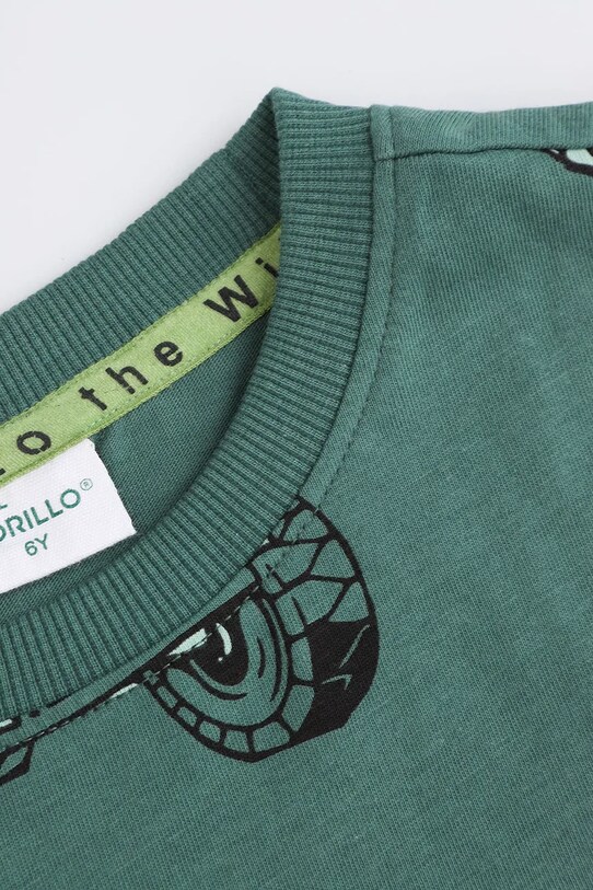 Băieți Coccodrillo tricou din bumbac WC5143204WBK verde