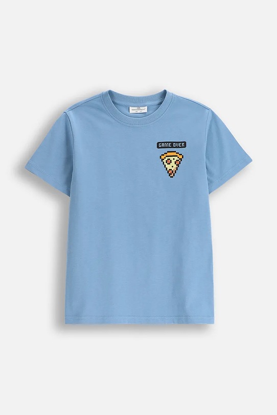 Coccodrillo t-shirt in cotone per bambini cotone blu WC5143205VBD