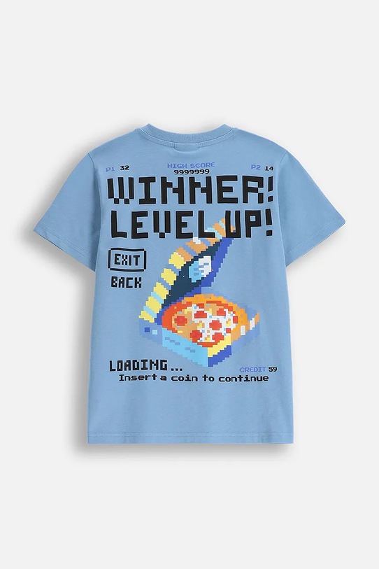 Coccodrillo t-shirt in cotone per bambini WC5143205VBD blu SS25