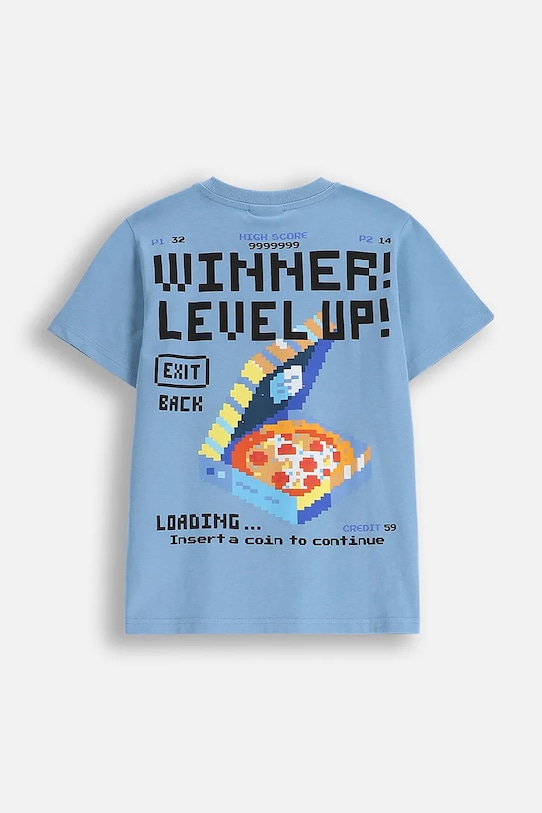 Coccodrillo tricou de bumbac pentru copii WC5143205VBD albastru SS25