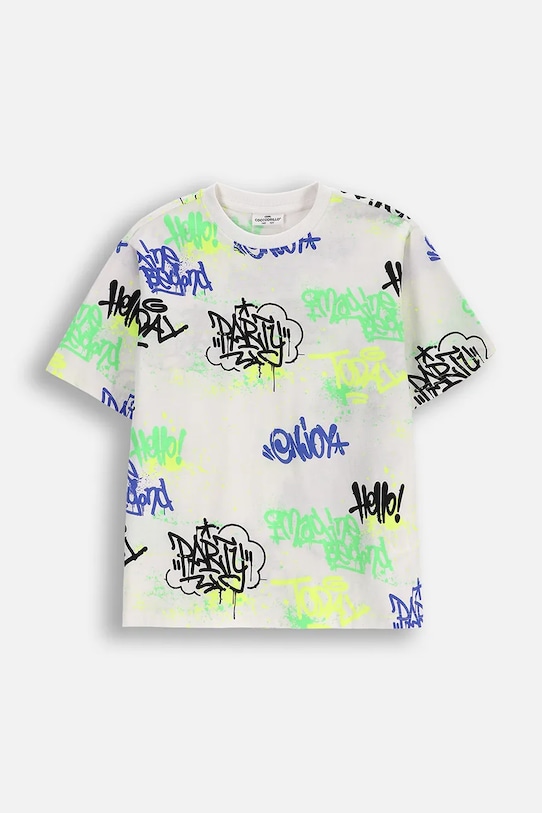 Coccodrillo tricou de bumbac pentru copii print bej WC5143215VBD