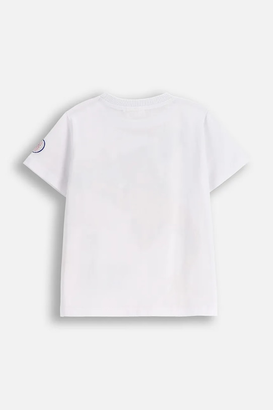 Coccodrillo t-shirt bawełniany dziecięcy WC5143213LBD biały SS25