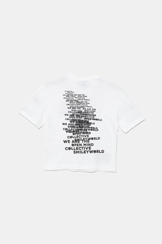 Παιδικό βαμβακερό μπλουζάκι United Colors of Benetton 3I1XC10NR.G.Seasonal λευκό SS25
