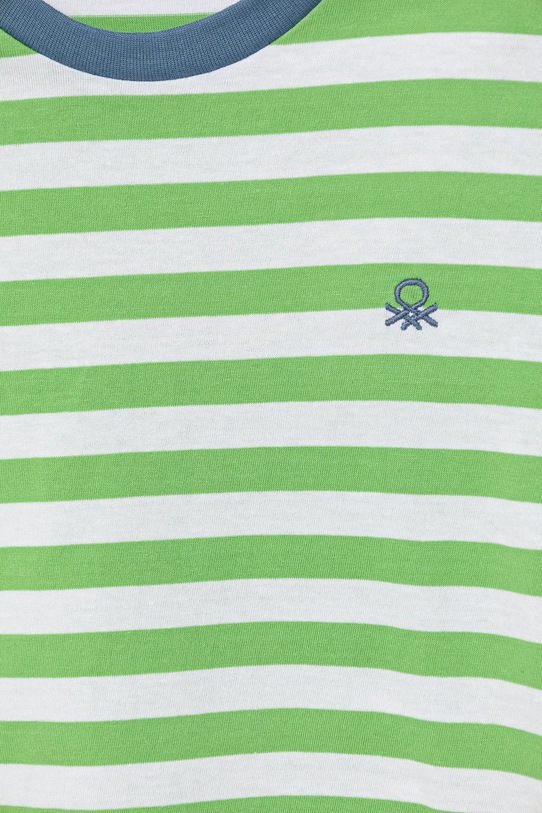 Мальчик Детская хлопковая футболка United Colors of Benetton 3FHXG10HR.P.Seasonal зелёный