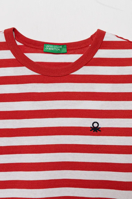 Chłopiec United Colors of Benetton t-shirt bawełniany dziecięcy 3FHXC10MW.G.Seasonal czerwony