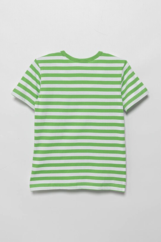 Detské bavlnené tričko United Colors of Benetton 3FHXC10MW.G.Seasonal zelená SS25