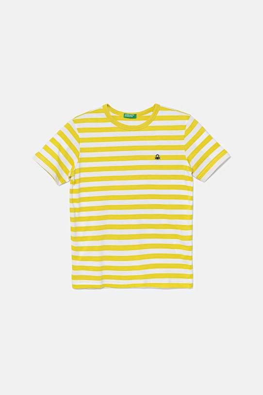 Дитяча бавовняна футболка United Colors of Benetton бавовна зелений 3FHXC10MW.G.Seasonal