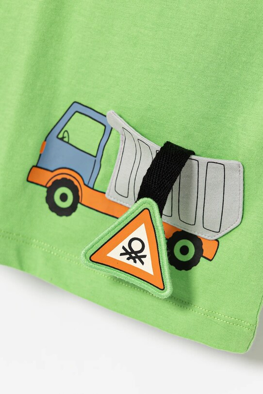 Chłopiec United Colors of Benetton t-shirt bawełniany 3I1XG10J6.P.Seasonal zielony