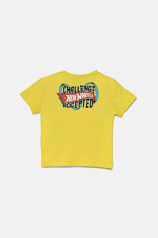 Otroška bombažna kratka majica United Colors of Benetton 3I1XG10I3.P.Seasonal rumena SS25