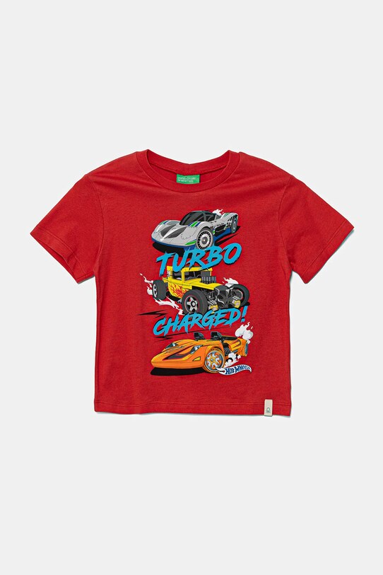 Детская хлопковая футболка United Colors of Benetton хлопок красный 3I1XG10I3.P.Seasonal