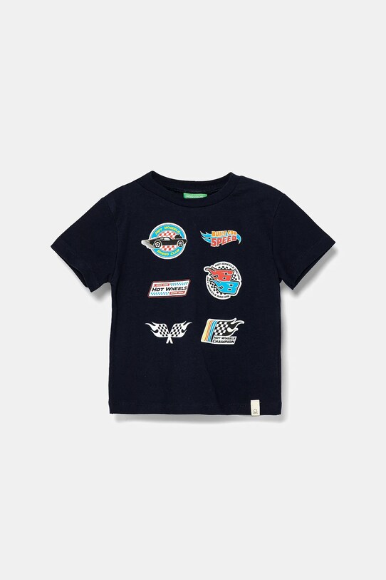 United Colors of Benetton tricou de bumbac pentru copii print bleumarin 3I1XG10I3.P.Seasonal