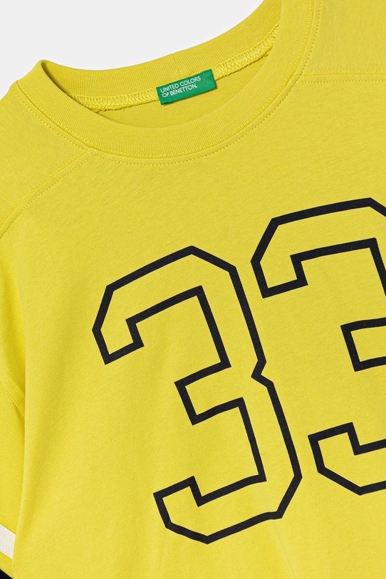 Dečki Bombažna kratka majica United Colors of Benetton 3MI5C10OA.G.Seasonal rumena