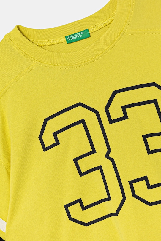 Dečki Bombažna kratka majica United Colors of Benetton 3MI5C10OA.G.Seasonal rumena