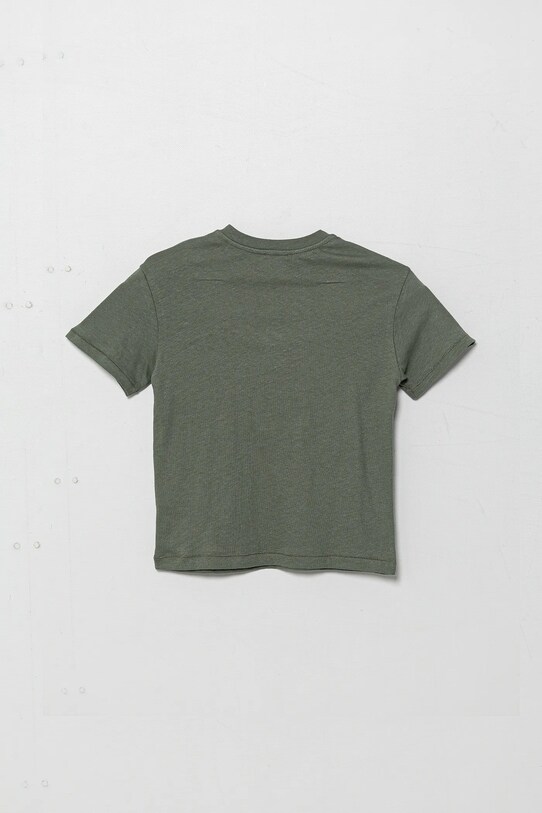 United Colors of Benetton tricou din amestec de in pentru copii 3F4JC10NN.G.Seasonal verde SS25