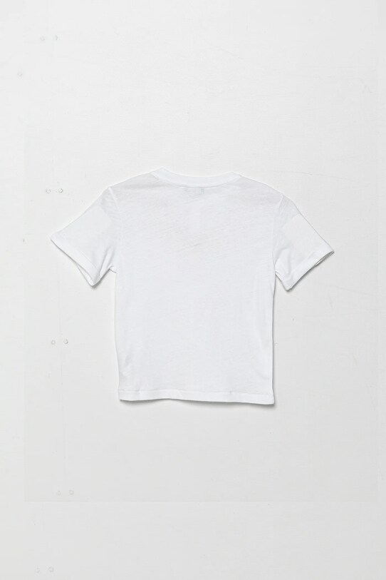 United Colors of Benetton t-shirt z domieszką lnu dziecięcy 3F4JG10IF.P.Seasonal biały SS25
