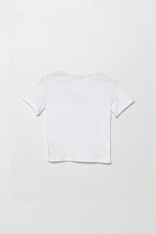 United Colors of Benetton tricou din amestec de in pentru copii 3F4JG10IF.P.Seasonal alb SS25