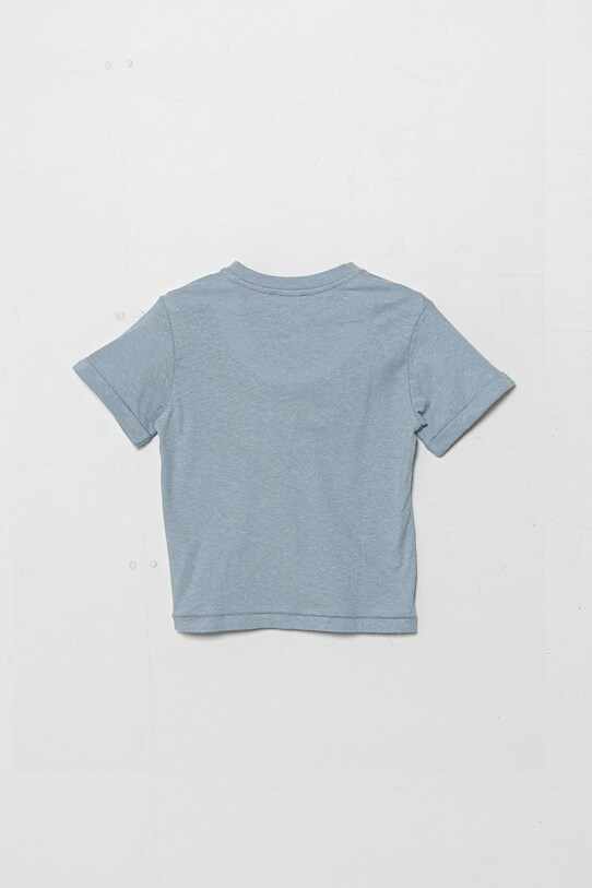 United Colors of Benetton tricou din amestec de in pentru copii 3F4JG10IF.P.Seasonal albastru SS25