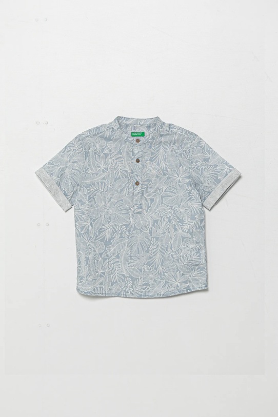 Dětské bavlněné tričko United Colors of Benetton kulatý modrá 5OUGGQ02G.P.Seasonal