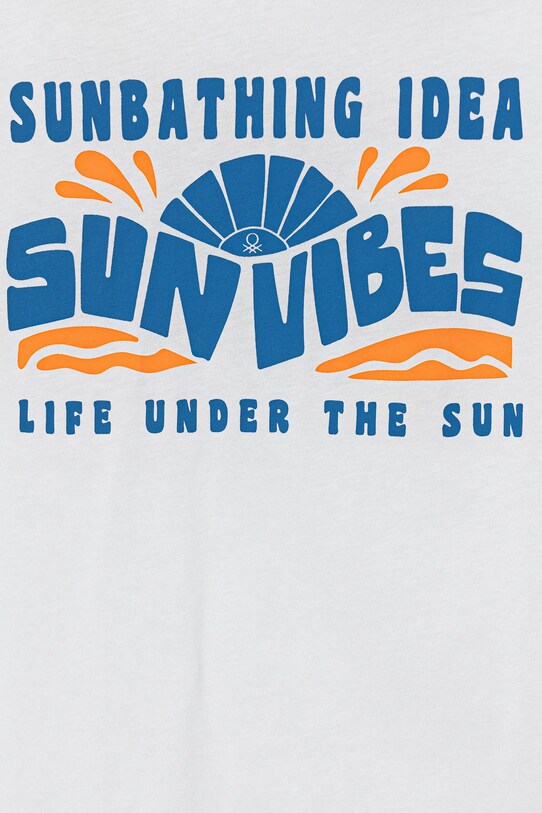 Chłopiec United Colors of Benetton t-shirt bawełniany dziecięcy 3JERC10PE.G.Seasonal biały