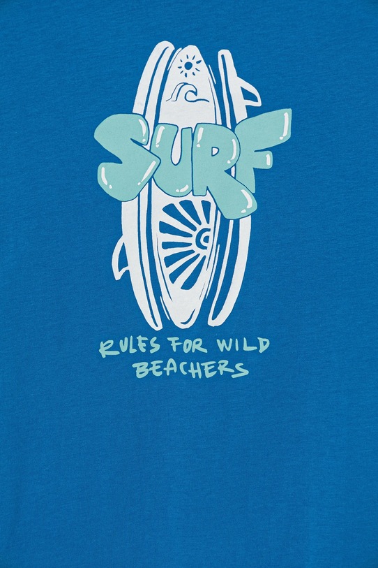 Хлопчик Дитяча бавовняна футболка United Colors of Benetton 3JERC10PE.G.Seasonal блакитний