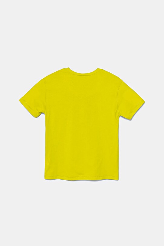 Dječja pamučna majica kratkih rukava United Colors of Benetton 3JERC10PE.G.Seasonal zelena SS25