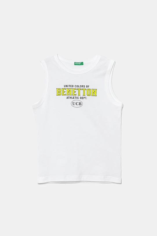 Детский хлопковый топ United Colors of Benetton хлопок белый 3I1XCH01W.G.Seasonal