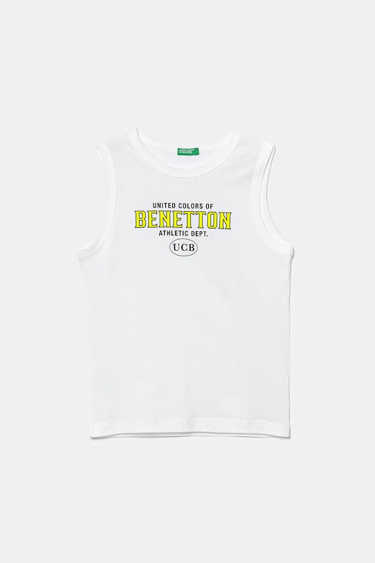 United Colors of Benetton top din bumbac pentru copii print alb 3I1XCH01W.G.Seasonal