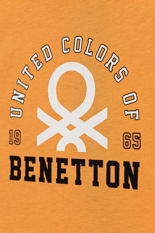 Fiú United Colors of Benetton gyerek pamut felső 3I1XCH01W.G.Seasonal narancssárga
