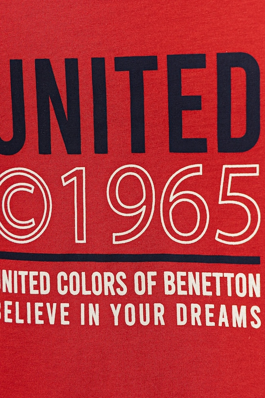 Băieți United Colors of Benetton top din bumbac pentru copii 3I1XCH01W.G.Seasonal rosu