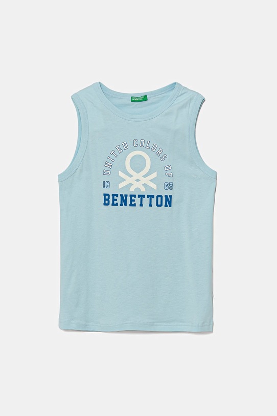 Pamučni dječji top United Colors of Benetton pamuk plava 3I1XCH01W.G.Seasonal