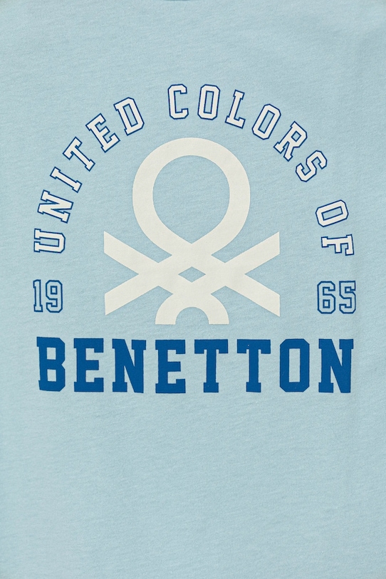 Dječaci Pamučni dječji top United Colors of Benetton 3I1XCH01W.G.Seasonal plava