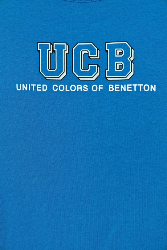 Хлопчик Дитячий бавовняний топ United Colors of Benetton 3I1XCH01W.G.Seasonal блакитний