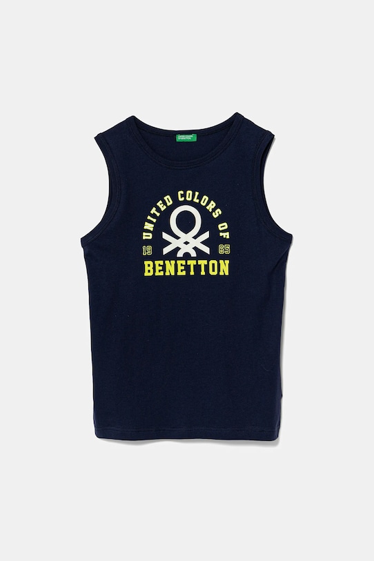 United Colors of Benetton top din bumbac pentru copii print bleumarin 3I1XCH01W.G.Seasonal