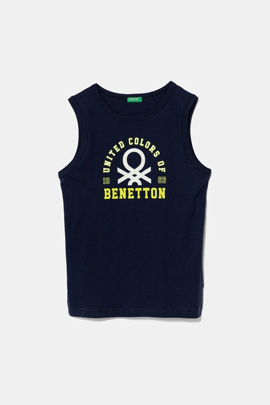 Дитячий бавовняний топ United Colors of Benetton бавовна темно-синій 3I1XCH01W.G.Seasonal