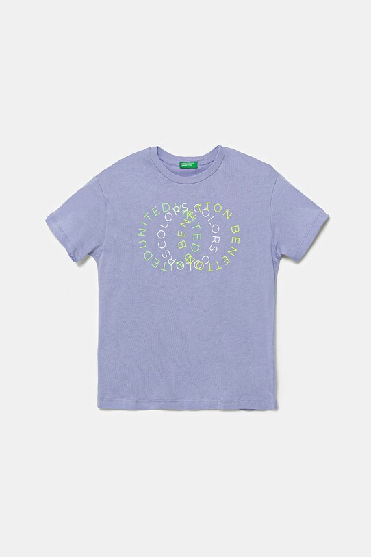 Detské bavlnené tričko United Colors of Benetton bavlna fialová 3I1XC10OO.G.Seasonal