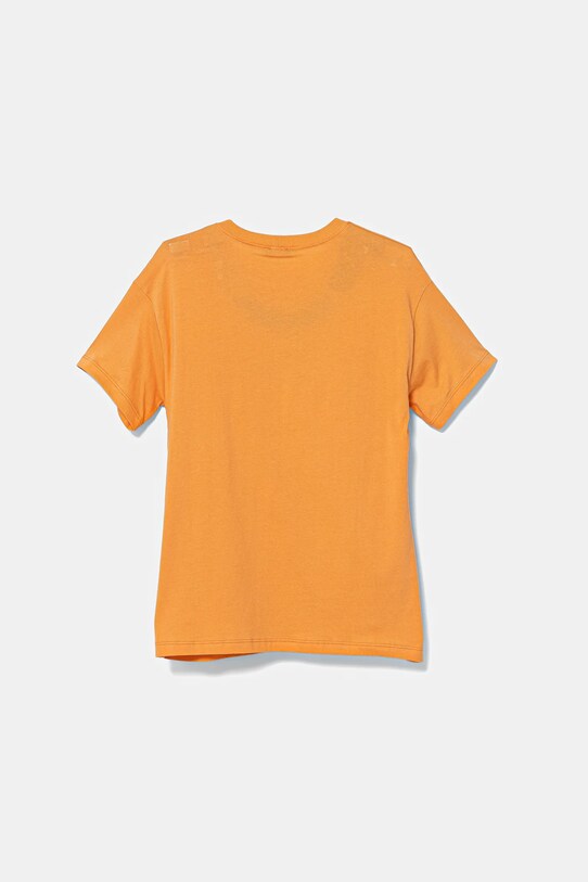 Παιδικό βαμβακερό μπλουζάκι United Colors of Benetton 3I1XC10OO.G.Seasonal πορτοκαλί SS25