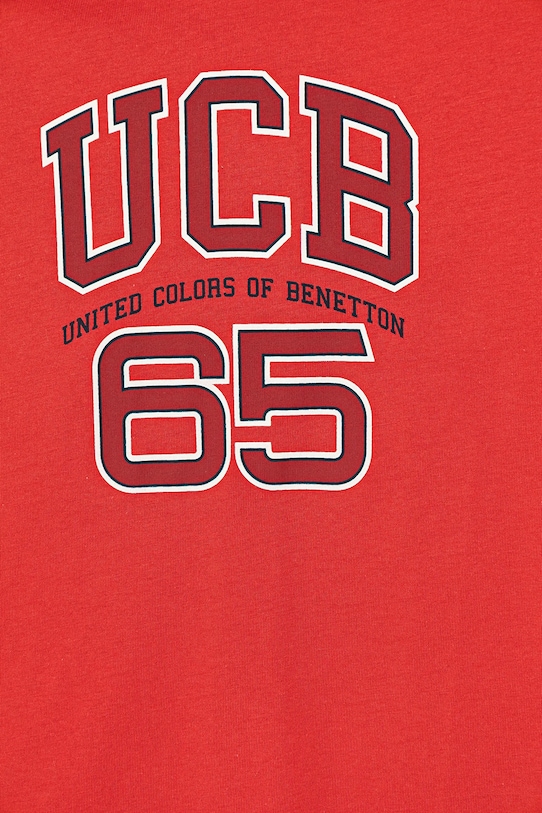 Dětské bavlněné tričko United Colors of Benetton 3I1XC10OO.G.Seasonal červená SS25