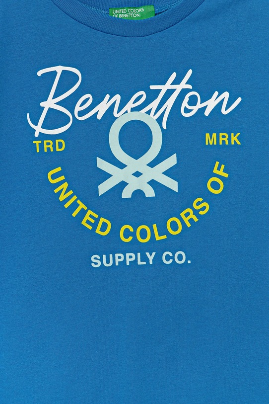 Fiú United Colors of Benetton gyerek pamut póló 3I1XC10OO.G.Seasonal kék