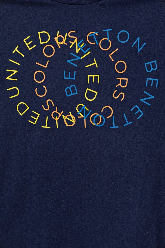 Chlapec Detské bavlnené tričko United Colors of Benetton 3I1XC10OO.G.Seasonal tmavomodrá