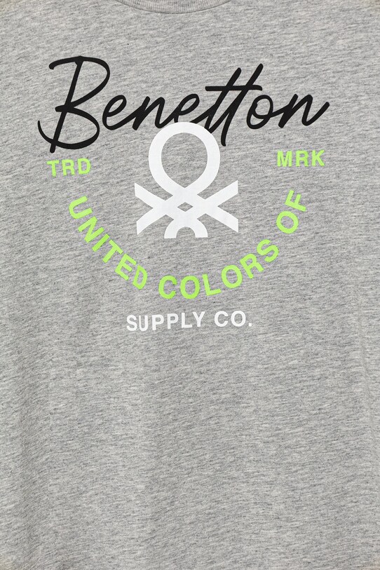 Chlapec Detské bavlnené tričko United Colors of Benetton 3I1XC10OO.G.Seasonal sivá