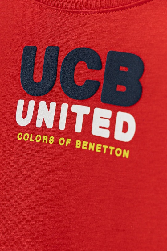 Chłopiec United Colors of Benetton t-shirt bawełniany dziecięcy 3I1XG10JO.P.Seasonal czerwony